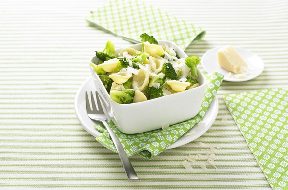 image de la recette Pâtes aux brocolis et au parmesan