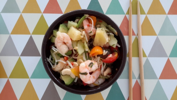 image de la recette Salade de crevettes à l'ananas