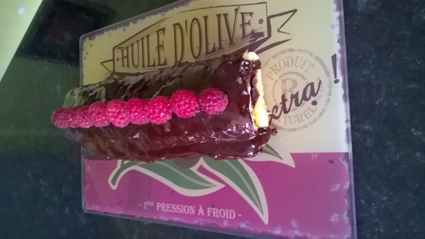 image de la recette Roulé chocolat/framboise