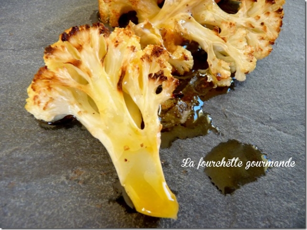 image de la recette Chou-fleur grillé sauce beurre citron