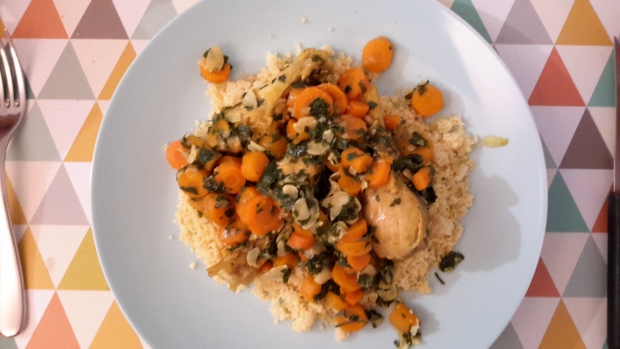 image de la recette Tajine de poulet aux carottes