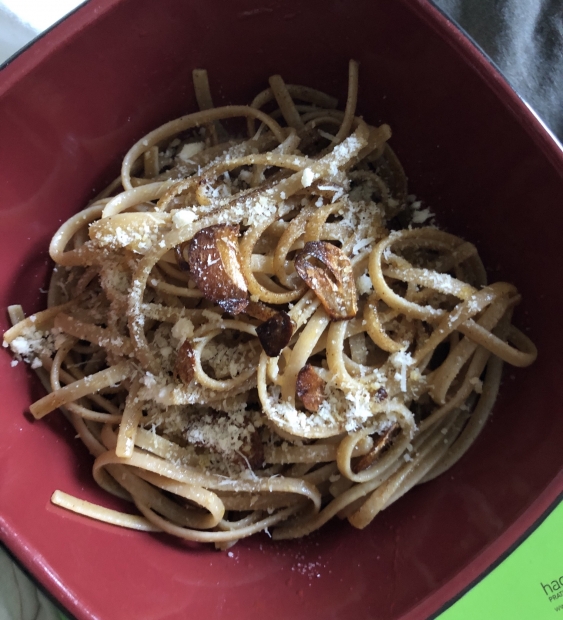 image de la recette Linguine aglio olio