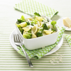 image de la recette Pâtes aux brocolis et au parmesan