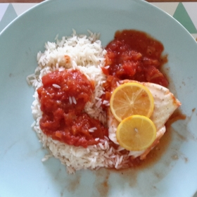 image de la recette Filet de cabillaud à la tomate et au thym