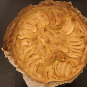 image de la recette Tarte aux pommes façon normande