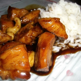 image de la recette Wok de poulet à l'ananas